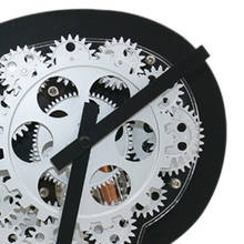 HY - G108 Wonderful Brain Model Wall Clock Mechanical Gear Dynamic Design - BLACK 2024 - buy cheap