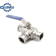 3 Way Stainless Steel Ball Valve 1"-2" Tri-clamp Connection 2024 - buy cheap