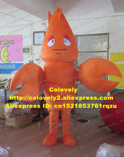 Quick Orange Lobster Crayfish Langouste Shrimp Prawn Mascot Costume Cartoon Character Mascotte Huge Ppliers Spinous Head ZZ206 2024 - buy cheap