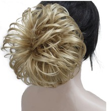 StrongBeauty Messy Curl Scrunchies Hair Bun Extension Blonde/Brown Hairpiece Chignon 4 Color 2024 - buy cheap
