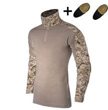 Uniforme militar del ejército, camisetas de camuflaje de secado rápido, camisas de combate táctico, ropa de juego de guerra Airsoft, camisa con coderas 2024 - compra barato