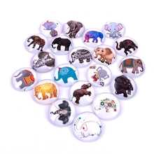 20pcs/lot 18mm 20mm 25mm Round Elephant Pattern Glass Cabochon for DIY Jewelry Making Findings & Components T030 2024 - buy cheap