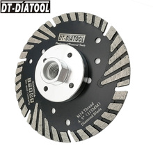 DT-DIATOOL 4.5 "/115mm diamante turbo roda inclinada proteção dentes viu lâmina de corte disco para granito mármore m14 ou 5/8-11 rosca 2024 - compre barato