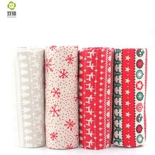 New Print Christmas Pattern Cotton Linen Fabric DIY Christmas Decoration Fabric For Patchwork Dress Sofa Curtain45X45CM M1-4-1 2024 - buy cheap