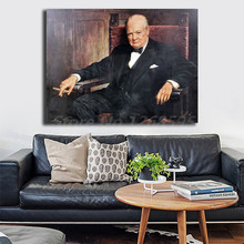 Winston Churchill Wallpaper HD Wall Art Canvas Poster And Print Canvas Painting Decorative Picture For Living Room Home Decor 2024 - buy cheap