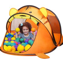 Tenda de tigre para crianças, tenda portátil para piscina de bolinhas, brinquedo portátil 2024 - compre barato