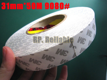 1x 31mm *50M 3M 9080 Double Sides Sticky Tape for Electrical Name Plate Screen Control Panel Bond, Common Using, Easy Tear 2024 - buy cheap