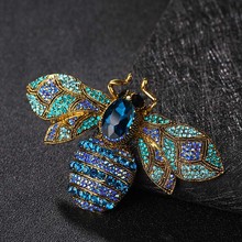 Donia Jewelry Large bee rhinestone brooch Christmas jewelry ladies headscarf pin and brooch Bijoux ladies brooch pin 2024 - buy cheap