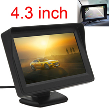 12V / 24V 4.3 inch TFT LCD Parking Car Rear View Monitor Car Rearview Backup Monitor 2 Video Input Fit for Reverse Camera DVD 2024 - buy cheap