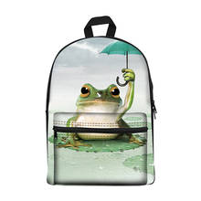 New 2017 Kawaii canvas Backpack for Girls Fashion Children School Bag Cute frog Backpack Kids School Backpack 2024 - buy cheap