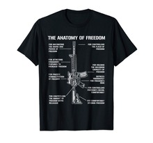 Anatomy of Freedom M4 Ar15 Assault Rifle Gun Flag 2019 Fashion Summer High Quality Cotton Casual Brand Movie Tee Shirt 2024 - buy cheap