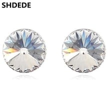 SHDEDE Crystal from Swarovski Elements Fashion Stud Earrings For Women Accessories Round Earings Jewelry Birthday Gift *.8981 2024 - buy cheap