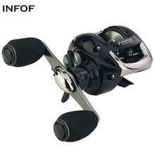 INFOF-carrete de Baitcasting LV200, 6,2: 1, 12 + 1BB, arrastre máximo, 15 libras, freno magnético, para pesca de carpa, rueda de pesca en agua salada 2024 - compra barato