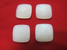 White Agat e Gem stone Bead 18mm Faceted Cushion Natural stone Jewelry Bead Cabochons 2pcs/lot Gem CAB 2024 - buy cheap