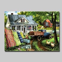 Countryside village,3D Round Diamond Painting Square Cross Stitch Mosaic Diamond Embroidery Home Decoration Not folding canvas 2024 - buy cheap