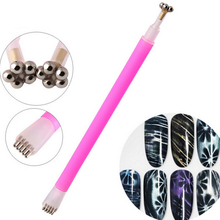 1pc DIY Magic 3D Magnetic Polish UV Gel Polish Magical Stick Double Head Nail Art Flower Cat Eye Magnet Pen Strip Magical Stick 2024 - buy cheap