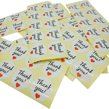 100Pcs/lot Simple Thank You Heart Handwrite style cute Paper Sticker Cookie Gifts box Labels Wedding Party Favors Seal Sticker 2024 - buy cheap