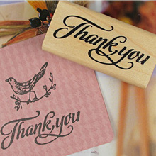 Thank You Wood Stamps DIY Scrapbooking Thank You Wooden Rubber Stamp Craft Handmade Wooden Stamp For Home Decor 2024 - buy cheap