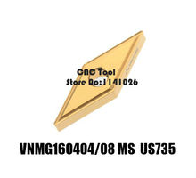 10 PCS VNMG160404-MS/VNMG160408-MS US735, VNMG 160404/VNMG160408 pastilha de metal duro para ferramenta de tornear titular, CNC,, máquina de barra de mandrilar 2024 - compre barato