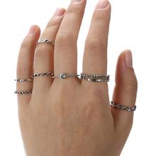 8 unids/set Vintage Spinner anillo cóctel fiesta anillo para mujeres 2018 nuevo ArrivalJewelry boda compromiso Boho anillo de Metal 2024 - compra barato
