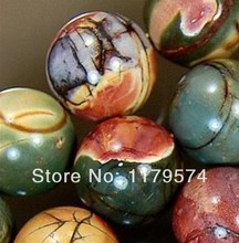 wholesale and retail New product 8MM MULTICOLOR PICASSO Stone ROUND BALL LOOSE BEAD STRAND Fashion Jewelry Making 15"  WJ321 2024 - buy cheap