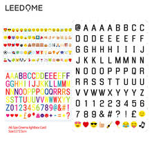 Leedome A6 Size Cinema Night Lightbox Card Balck Letters / Colorful Letters / Expression Card / Symbols & Glyphs & Sign Choice 2024 - buy cheap