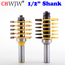 2pc 1/2"SH Adjustable Box & Finger Joint Router Bit Set C3 Carbide Tipped Wood Cutting Tool woodworking router bits 2024 - buy cheap
