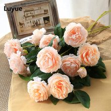 Luyue 61CM de Altura Casamento Flores Artificiais real toque de Flor Peônia Artificial falsos plantas de flores de decoração para casa 2024 - compre barato