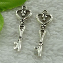 132 pieces antique silver key charms pendant 42x14mm #3530 2024 - buy cheap