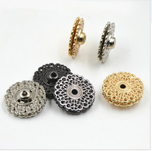 Wholesales High quality metal Flower  press button,snap button  Fastener Studs Garment Sewing On Clothes Gold ,Gun metal Color 2024 - buy cheap