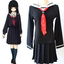 Anime Jigoku Shoujo Studio Deen Hell Girl Enma Ai Cosplay Costume Japan School Girls Sailor Dress Uniform New Free Shipping 2024 - buy cheap