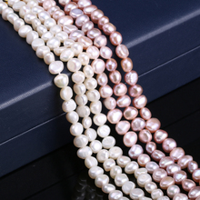 100% Natural Freeform Freshwater Cultured Pearls Beads DIY Beads for Jewelry Making DIY Strand 15 Inches Size 6mm-7mm 2024 - buy cheap