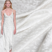 Перламутровое шелковое жаккардовое платье с белыми листьями, 100% шелк, весна, сделай сам, бесплатная доставка 2024 - купить недорого