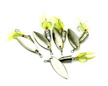 50PCS Metal Spinner fishing lures 6G 6#hooks Hard Fishing Tackle Spoon Bait Fishing Tackle (SP024) 2024 - buy cheap