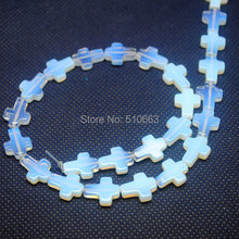 Natural White Opal Bead Gem Stone Cross Shape String Good Quality Size 12x16mm One Strand Have 25 pieces 2024 - buy cheap