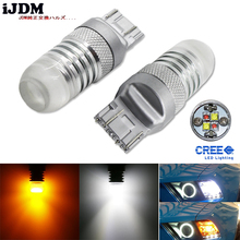 iJDM Car 7443 LED Diodes White/Amber Dual Color Switchback SRCK 7443 7444 T20 W21/5 LED Bulbs For Front Turn Signal Lamps,12V 2024 - buy cheap