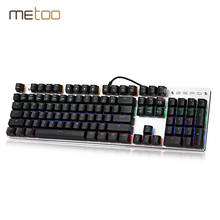 Original METOO ZERO X08 Mechanical Gaming Keyboard Mechanical Keyboard with LED Backlight Blue Switch 104 Keys for PC Gamer 2024 - buy cheap