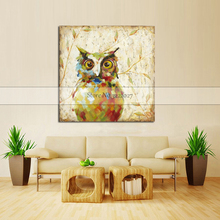 100%handpainted Watercolor Oil Painting Abstract Owl Art Modern Canvas Painting Wall ArtPoster Wall Pictures For Living Room 2024 - buy cheap