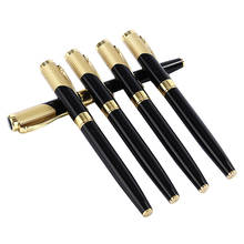 BAIKINGIFT 5PCS/LOT  Fountain Pen NEW Brand Noble Golden with Black Stainless Fountain Pen 0.5mm Hot Sale Nib Gift High Quality 2024 - buy cheap