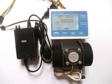 Sensor de fluxo de água, g 2 ", medidor de fluxo + controle com tela lcd, 10-200l/min + 24v de energia + sensor de temperatura 2024 - compre barato