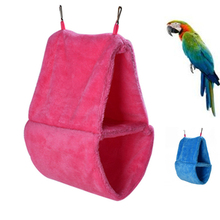 Tienda de hamaca de doble capa para pájaros, cama colgante de color Coral, nido de lana, suministros para aves de invierno 2024 - compra barato