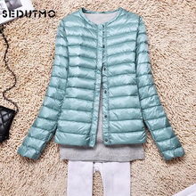 SEDUTMO-Plumífero ultraligero para mujer, chaqueta acolchada de plumón de pato para invierno y otoño, ED054 2024 - compra barato