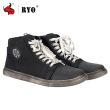 Мотоциклетные ботинки RYO для мужчин, повседневная обувь для езды на мотоцикле, дышащие, защитное снаряжение 2024 - купить недорого