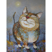 Full square/Round drill Diamond embroidery Funny cat 5D DIY diamond Painting Cross Stitch Rhinestone Mosaic decor  HYY 2024 - buy cheap