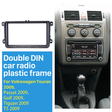 Seicane Black 2Din Car Radio Fascia Panel Trim Kit For 2009 Volkswagen Touran Passat Golf Tiguan T5 Dash Mount DVD 173*98 2024 - buy cheap