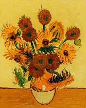 Недорогая картина Винсента Ван Гога, цветок, холст, Настенный декор, ваза с пятнадцатью картина "Подсолнухи", импрессионист, 50x60 см 2024 - купить недорого