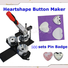 Badge Button Maker Kit Pro N4 Heart Shape 57x52mm Interchangeable Die Mould +500 Sets Metal Pinback Supply 2024 - buy cheap