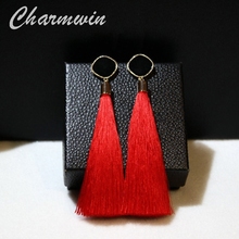 Charmwin Statement Bohemian Long Earrings Tassel Earrings Women Dangle Earrings Fashion Jewelry Black Blue Red 3 Colors PE1610 2024 - buy cheap
