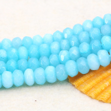 5x8mm Sky blue chalcedony faceted abacus shaped loose beads 15" high quality DIY hot sale women jewelry making 2024 - buy cheap