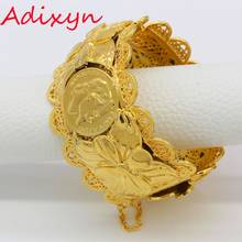 Adixyn Dubai Gold Bangles Fashion Jewelry For Women Men Gold Color Bangles/Bracelets African/India//Middle East Items Free Box 2024 - buy cheap